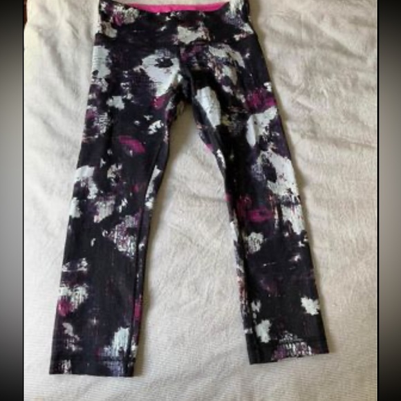 Lululemon cropped legging pink size 6 - Picture 2 of 6